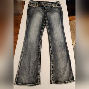 Maurices Size 11/12 Regular Bootcut Jeans Button Back Pockets